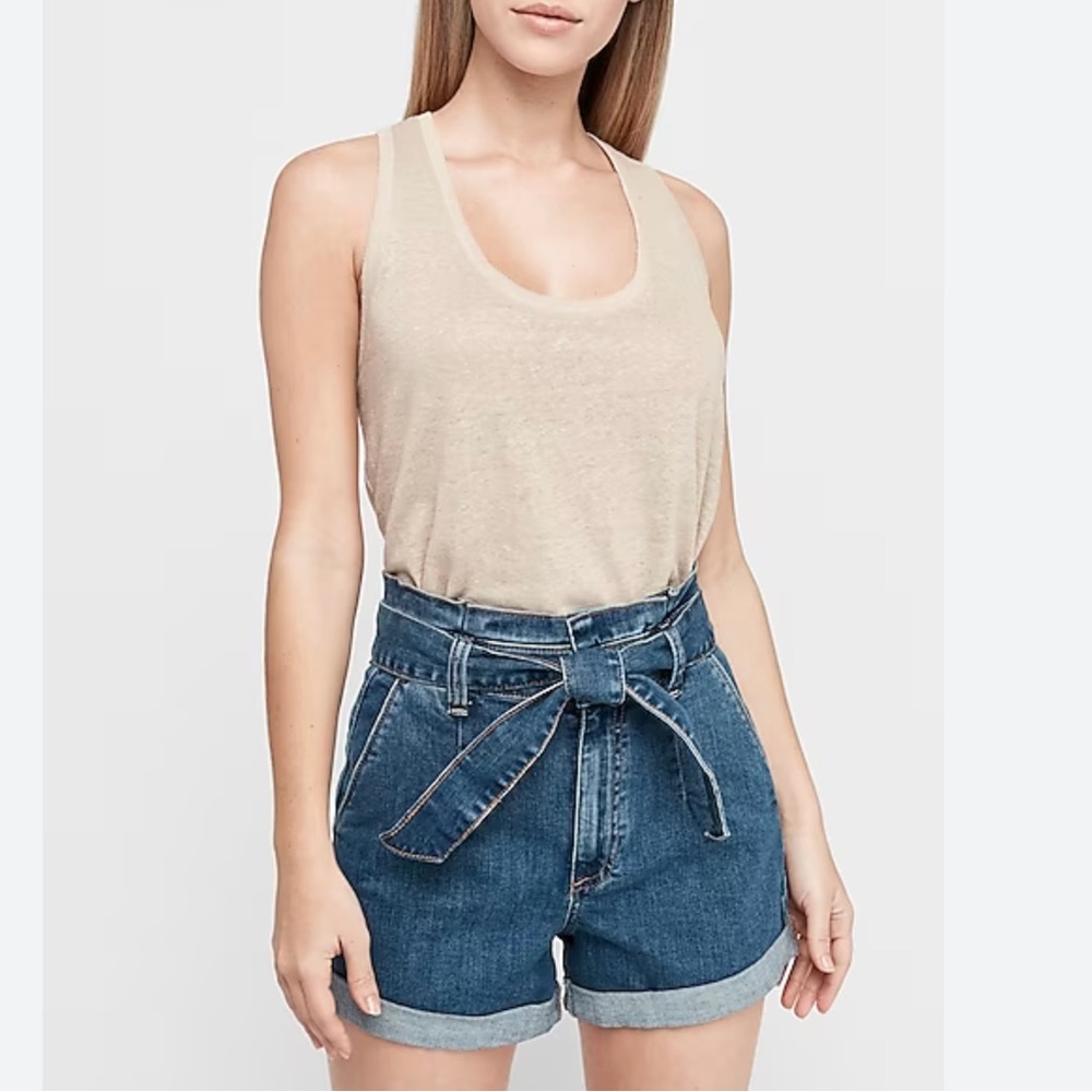 Express Super High Rise Paper Bag Shortie